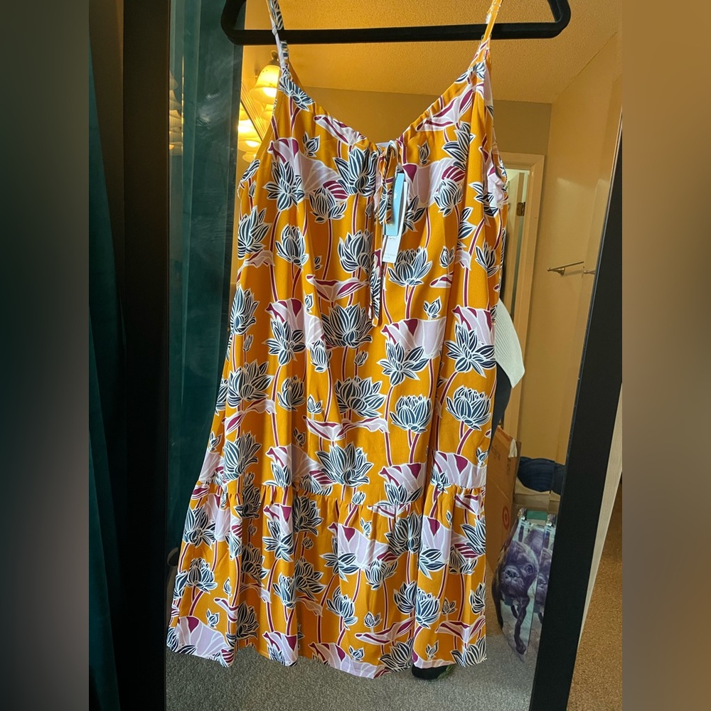 Cupshe size large tropical print swim cover up